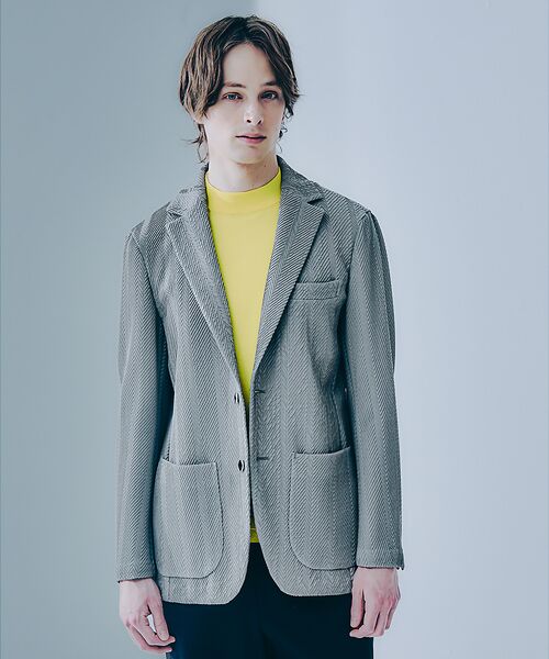 DESIGNWORKS/デザインワークス 【MARZOTTO】ウール ジャガード ジャケット グレー 48 DESIGNWORKS/デザインワークス 【MARZOTTO】ウール ジャガード ジャケット グレー 48