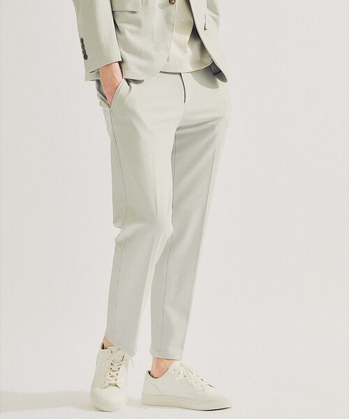 DESIGNWORKS/デザインワークス 【セットアップ対応】トリコットサッカー サイドゴム スラックス グレー 46 DESIGNWORKS/デザインワークス 【セットアップ対応】トリコットサッカー サイドゴム スラックス グレー 46