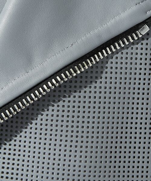 DESIGNWORKS / デザインワークス レザーブルゾン・ジャケット | EMMETI / エンメティ GABRIELE スクエア パンチング ダブルライ | 詳細11