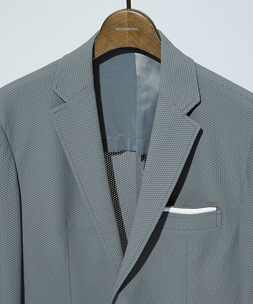DESIGNWORKS / デザインワークス テーラードジャケット | 【定番/セットアップ対応】ナイロントリコットメッシュ ジャケット | 詳細4