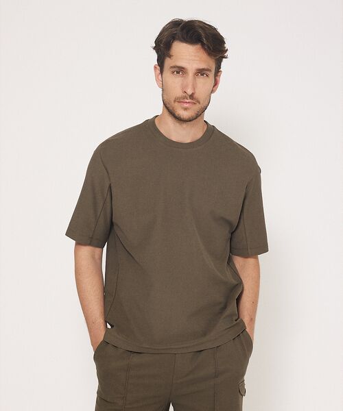 DESIGNWORKS/デザインワークス 【接触冷感 / COVEROSS(R) 】ハンマースリーブ Tシャツ / セット カーキ 46 DESIGNWORKS/デザインワークス 【接触冷感 / COVEROSS(R) 】ハンマースリーブ Tシャツ / セット カーキ 46