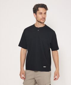 DESIGNWORKS / デザインワークス Tシャツ | 【シルケット加工】変形ヘンリーネック Tシャツ