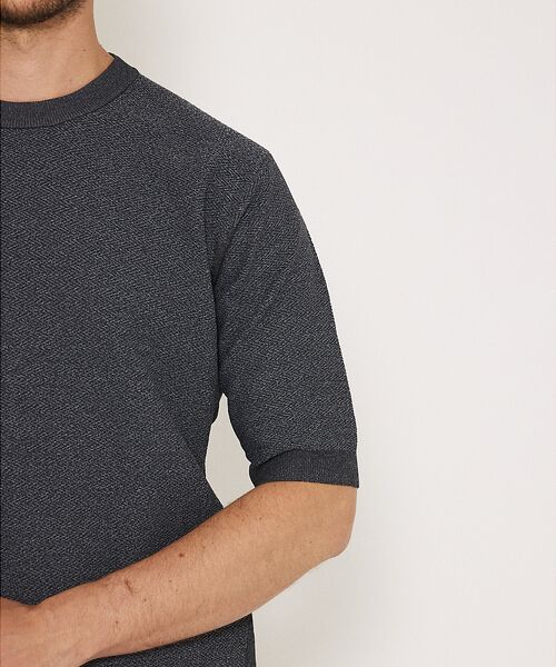 DESIGNWORKS / デザインワークス Tシャツ | 【セットアップ対応】ヘリンボーン サマーニット Tシャツ | 詳細4