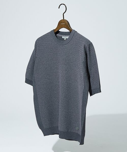 DESIGNWORKS / デザインワークス Tシャツ | 【セットアップ対応】ヘリンボーン サマーニット Tシャツ | 詳細6