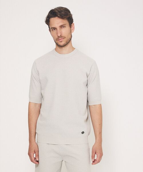 DESIGNWORKS / デザインワークス Tシャツ | 【セットアップ対応】ヘリンボーン サマーニット Tシャツ | 詳細9