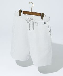 DESIGNWORKS / デザインワークス ショート・ハーフ・半端丈パンツ | 【セットアップ対応】ヘリンボーン サマーニット ショートパンツ