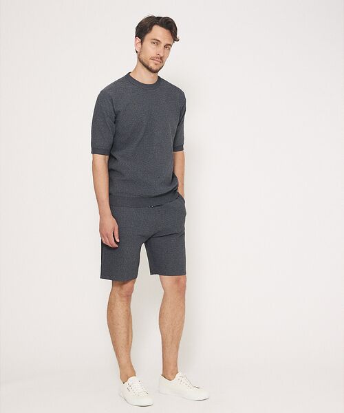 【新品】デュラスセット(ブラウス、ショートパンツ)フリーサイズ グレーチェック BLACK LABEL シグネチャーパワーライズ コンフォート ショートパンツ