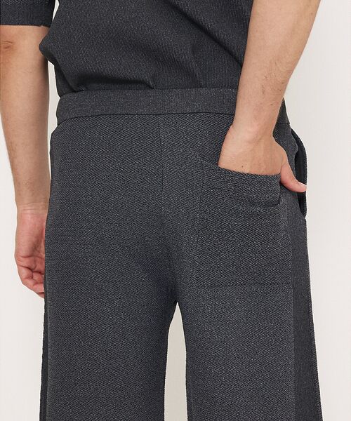 DESIGNWORKS / デザインワークス ショート・ハーフ・半端丈パンツ | 【セットアップ対応】ヘリンボーン サマーニット ショートパンツ | 詳細6