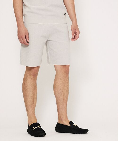 DESIGNWORKS / デザインワークス ショート・ハーフ・半端丈パンツ | 【セットアップ対応】ヘリンボーン サマーニット ショートパンツ | 詳細12