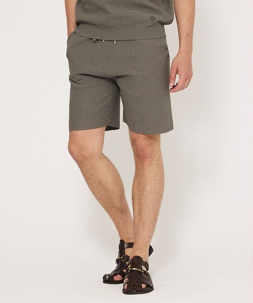 DESIGNWORKS / デザインワークス ショート・ハーフ・半端丈パンツ | 【セットアップ対応】ヘリンボーン サマーニット ショートパンツ | 詳細16