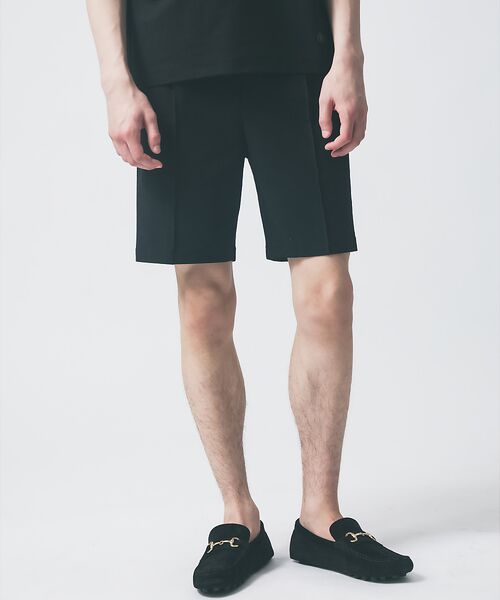 DESIGNWORKS/デザインワークス 【接触冷感 / COVEROSS(R)】ミリタリー ピンタック ショートパンツ ブラック 48 DESIGNWORKS/デザインワークス 【接触冷感 / COVEROSS(R)】ミリタリー ピンタック ショートパンツ ブラック 48