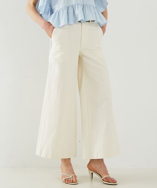DESIGNWORKS / デザインワークス パンツ | 【BEAUVET/ボーヴェット】 ハイウエストワイドパンツ(アイボリー)