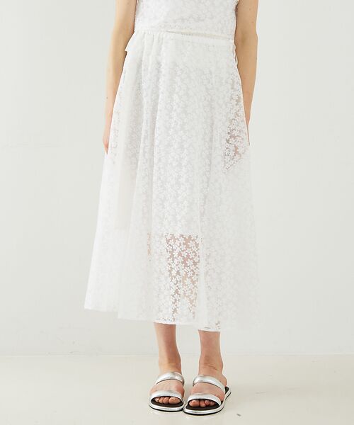 DESIGNWORKS / デザインワークス ロング・マキシ丈スカート | 【BEAUVET/ボーヴェット】 レースフレアスカート | 詳細2