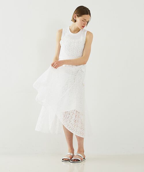 DESIGNWORKS / デザインワークス ロング・マキシ丈スカート | 【BEAUVET/ボーヴェット】 レースフレアスカート | 詳細5