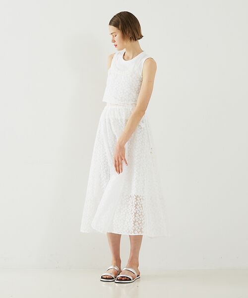 DESIGNWORKS / デザインワークス ロング・マキシ丈スカート | 【BEAUVET/ボーヴェット】 レースフレアスカート | 詳細6