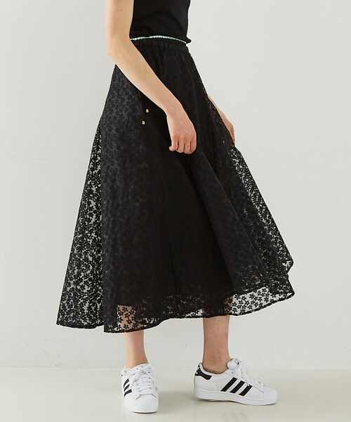 DESIGNWORKS / デザインワークス ロング・マキシ丈スカート | 【BEAUVET/ボーヴェット】 レースフレアスカート | 詳細12