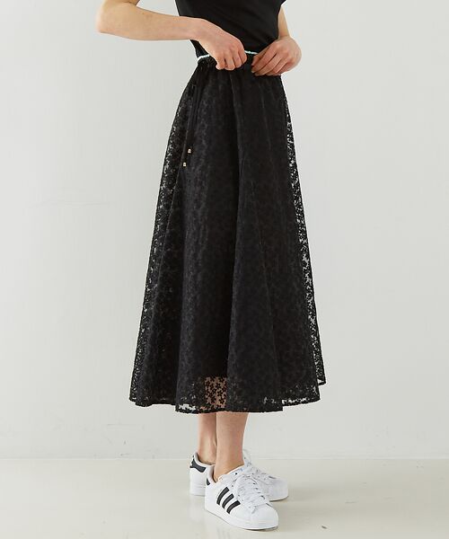 DESIGNWORKS / デザインワークス ロング・マキシ丈スカート | 【BEAUVET/ボーヴェット】 レースフレアスカート | 詳細13