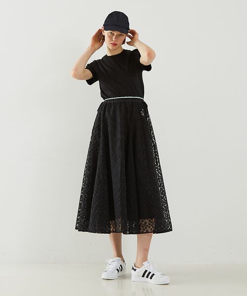 DESIGNWORKS / デザインワークス ロング・マキシ丈スカート | 【BEAUVET/ボーヴェット】 レースフレアスカート | 詳細14