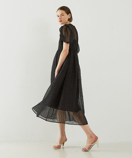 DESIGNWORKS / デザインワークス ワンピース | 【BEAUVET/ボーヴェット】 カットジャガードドレス | 詳細7