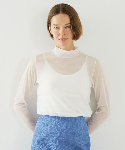 DESIGNWORKS / デザインワークス シャツ・ブラウス | オーガンジートリコットブラウス | 詳細1