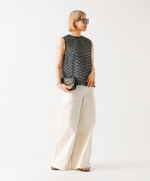 DESIGNWORKS / デザインワークス シャツ・ブラウス | 【セットアップ対応】ボーダーカットジャガードノースリーブブラウス | 詳細10