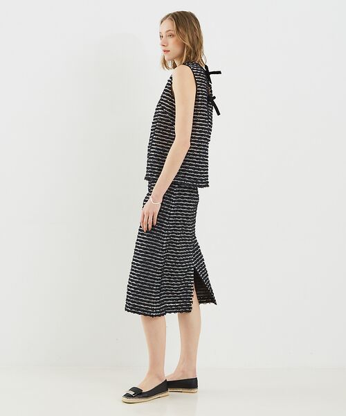 DESIGNWORKS / デザインワークス シャツ・ブラウス | 【セットアップ対応】ボーダーカットジャガードノースリーブブラウス | 詳細15