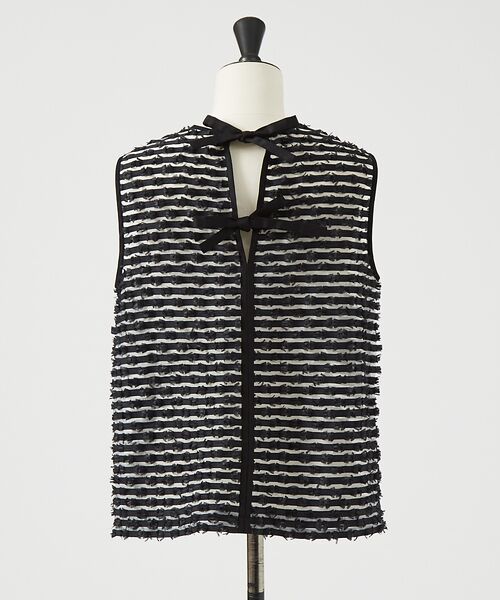 DESIGNWORKS / デザインワークス シャツ・ブラウス | 【セットアップ対応】ボーダーカットジャガードノースリーブブラウス | 詳細18