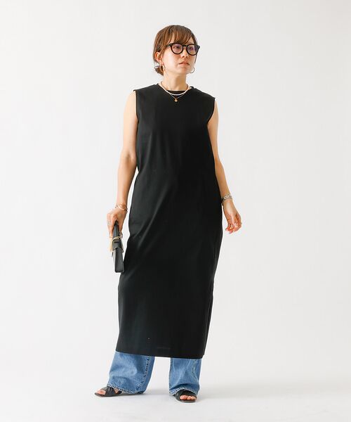 DESIGNWORKS / デザインワークス ワンピース | サイドスリットジャージーワンピース | 詳細23