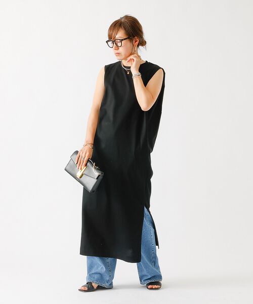 DESIGNWORKS / デザインワークス ワンピース | サイドスリットジャージーワンピース | 詳細24