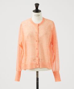 DESIGNWORKS / デザインワークス カーディガン・ボレロ | リネン混シアーカーディガン