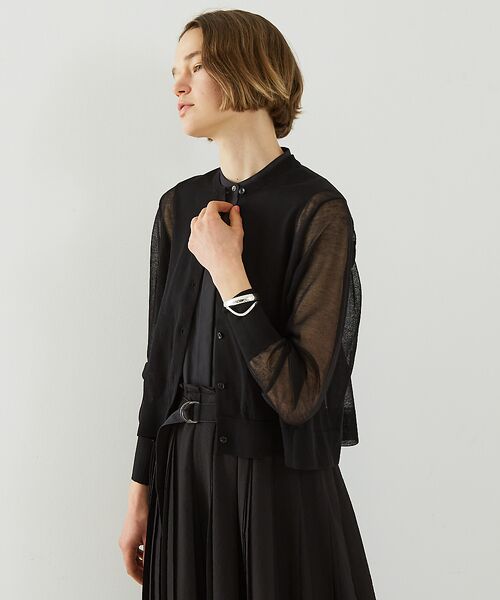 DESIGNWORKS / デザインワークス カーディガン・ボレロ | リネン混シアーカーディガン | 詳細5