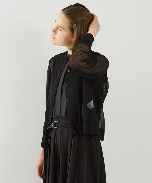 DESIGNWORKS / デザインワークス カーディガン・ボレロ | リネン混シアーカーディガン | 詳細6