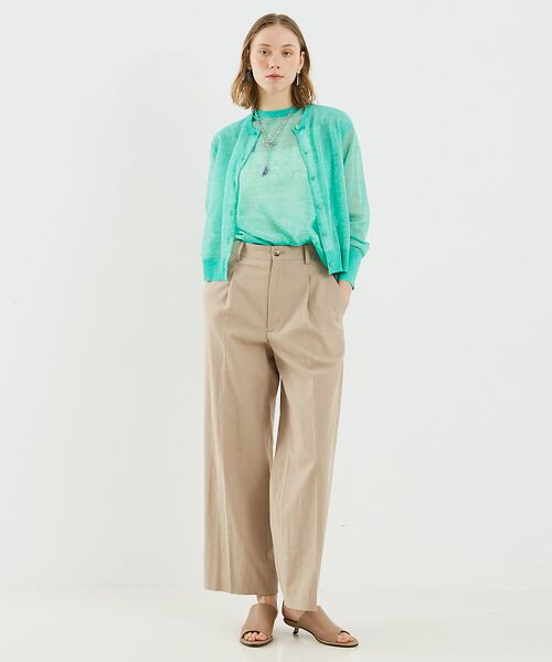 DESIGNWORKS / デザインワークス カーディガン・ボレロ | リネン混シアーカーディガン | 詳細9