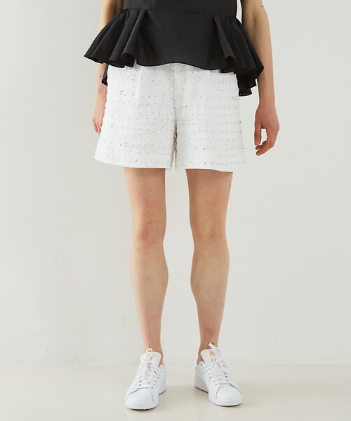 DESIGNWORKS / デザインワークス ショート・ハーフ・半端丈パンツ | 【セットアップ対応】ボーダーツイードショートパンツ | 詳細1