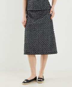 DESIGNWORKS / デザインワークス ロング・マキシ丈スカート | 【セットアップ対応】ボーダーカットジャガードスカート