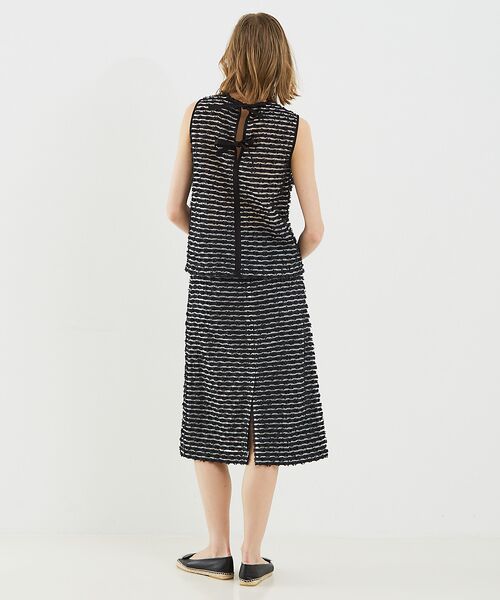 DESIGNWORKS / デザインワークス ロング・マキシ丈スカート | 【セットアップ対応】ボーダーカットジャガードスカート | 詳細3