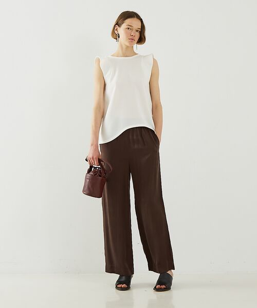 DESIGNWORKS / デザインワークス シャツ・ブラウス | トリアセジョーゼットノースリブラウス | 詳細10