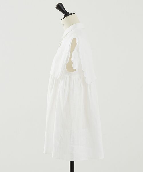 DESIGNWORKS / デザインワークス シャツ・ブラウス | リネンスカラップノースリーブシャツ | 詳細12