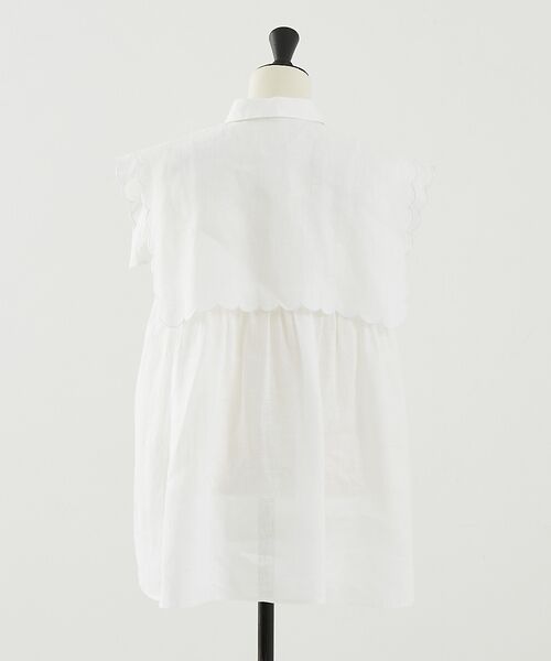 DESIGNWORKS / デザインワークス シャツ・ブラウス | リネンスカラップノースリーブシャツ | 詳細13