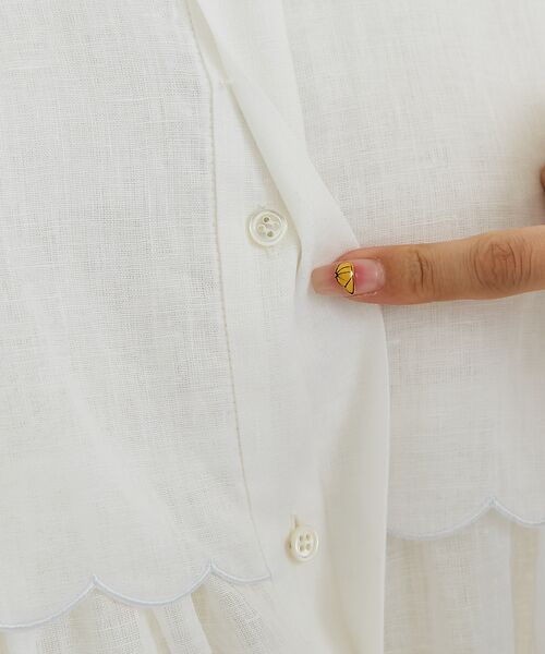 DESIGNWORKS / デザインワークス シャツ・ブラウス | リネンスカラップノースリーブシャツ | 詳細16