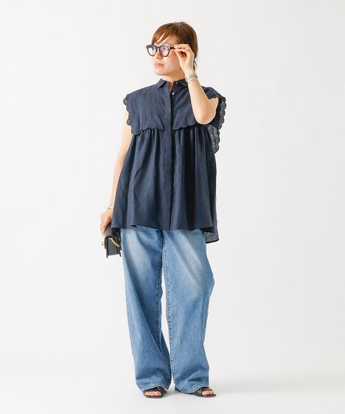 DESIGNWORKS / デザインワークス シャツ・ブラウス | リネンスカラップノースリーブシャツ | 詳細25