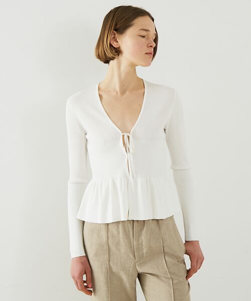 DESIGNWORKS / デザインワークス カーディガン・ボレロ | ２WAYリブペプラムボレロカーディガン | 詳細2