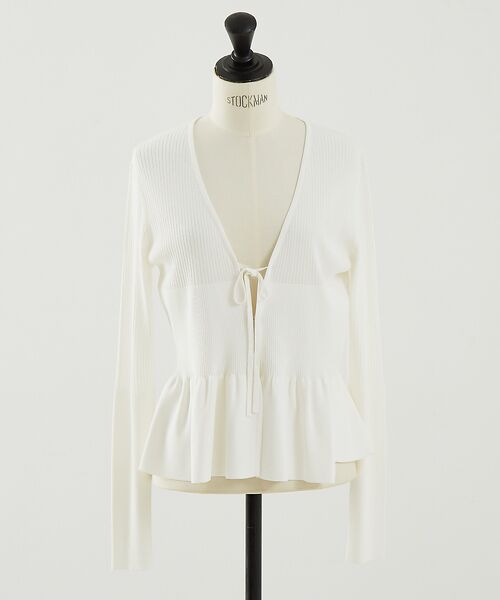 DESIGNWORKS / デザインワークス カーディガン・ボレロ | ２WAYリブペプラムボレロカーディガン | 詳細8