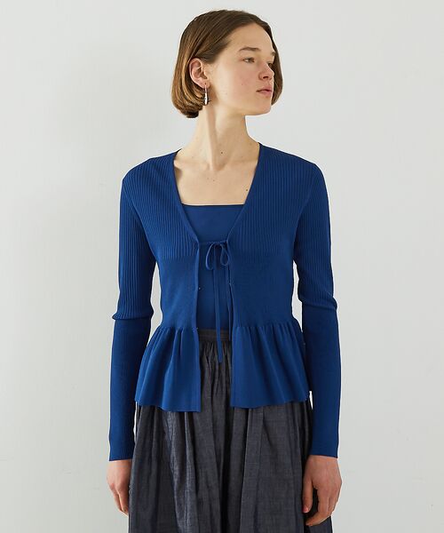 DESIGNWORKS / デザインワークス カーディガン・ボレロ | ２WAYリブペプラムボレロカーディガン | 詳細11