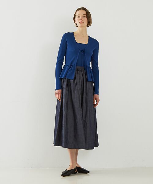 DESIGNWORKS / デザインワークス カーディガン・ボレロ | ２WAYリブペプラムボレロカーディガン | 詳細13