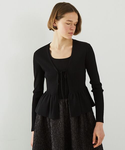 DESIGNWORKS / デザインワークス カーディガン・ボレロ | ２WAYリブペプラムボレロカーディガン | 詳細17