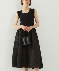 DESIGNWORKS / デザインワークス ワンピース | フクレジャガードニットコンビワンピース