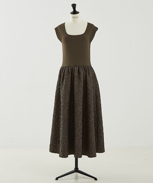 DESIGNWORKS / デザインワークス ワンピース | フクレジャガードニットコンビワンピース | 詳細10