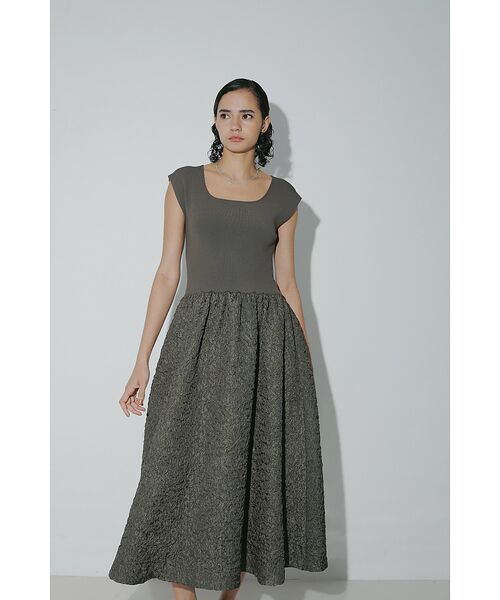 DESIGNWORKS / デザインワークス ワンピース | フクレジャガードニットコンビワンピース | 詳細2