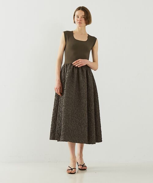 DESIGNWORKS / デザインワークス ワンピース | フクレジャガードニットコンビワンピース | 詳細4